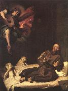 RIBALTA, Francisco St Francis Comforted by an Angel oil painting on canvas